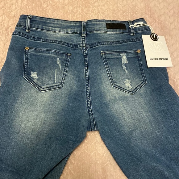 3 FOR $15!!! American Blue Premium Denim Distressed Jeans - Picture 2 of 4